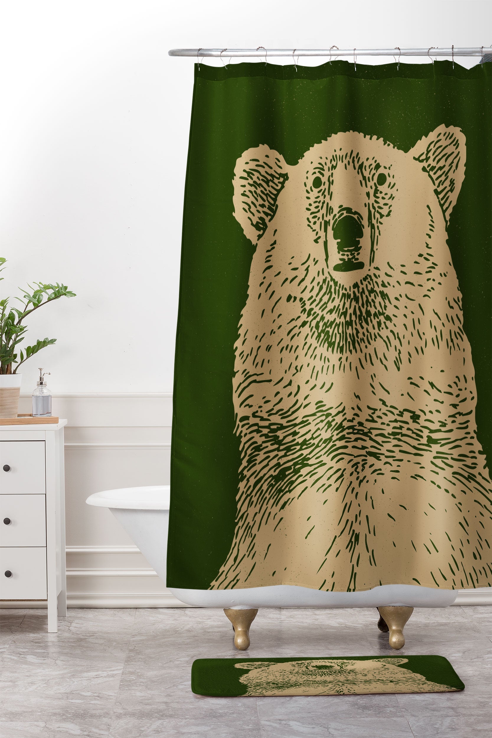Andrew Henry Kodiak Bear Memory Foam Bath Mat