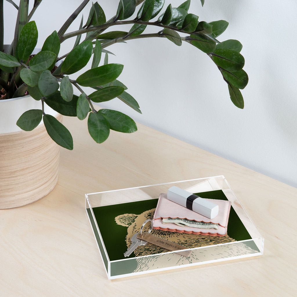 Andrew Henry Kodiak Bear Acrylic Tray
