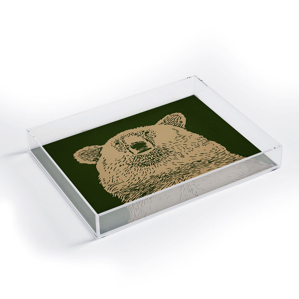 Andrew Henry Kodiak Bear Acrylic Tray