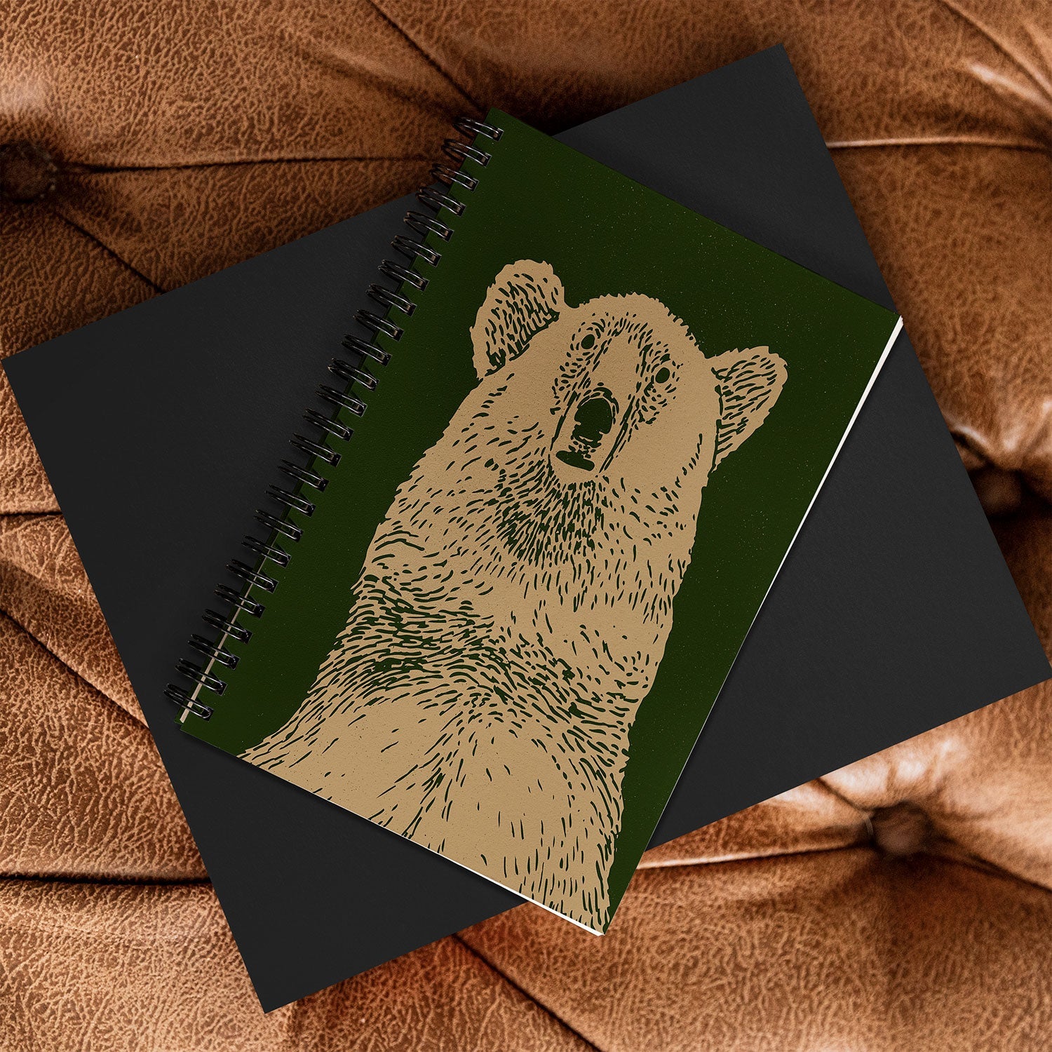 Andrew Henry Kodiak Bear Spiral Notebook