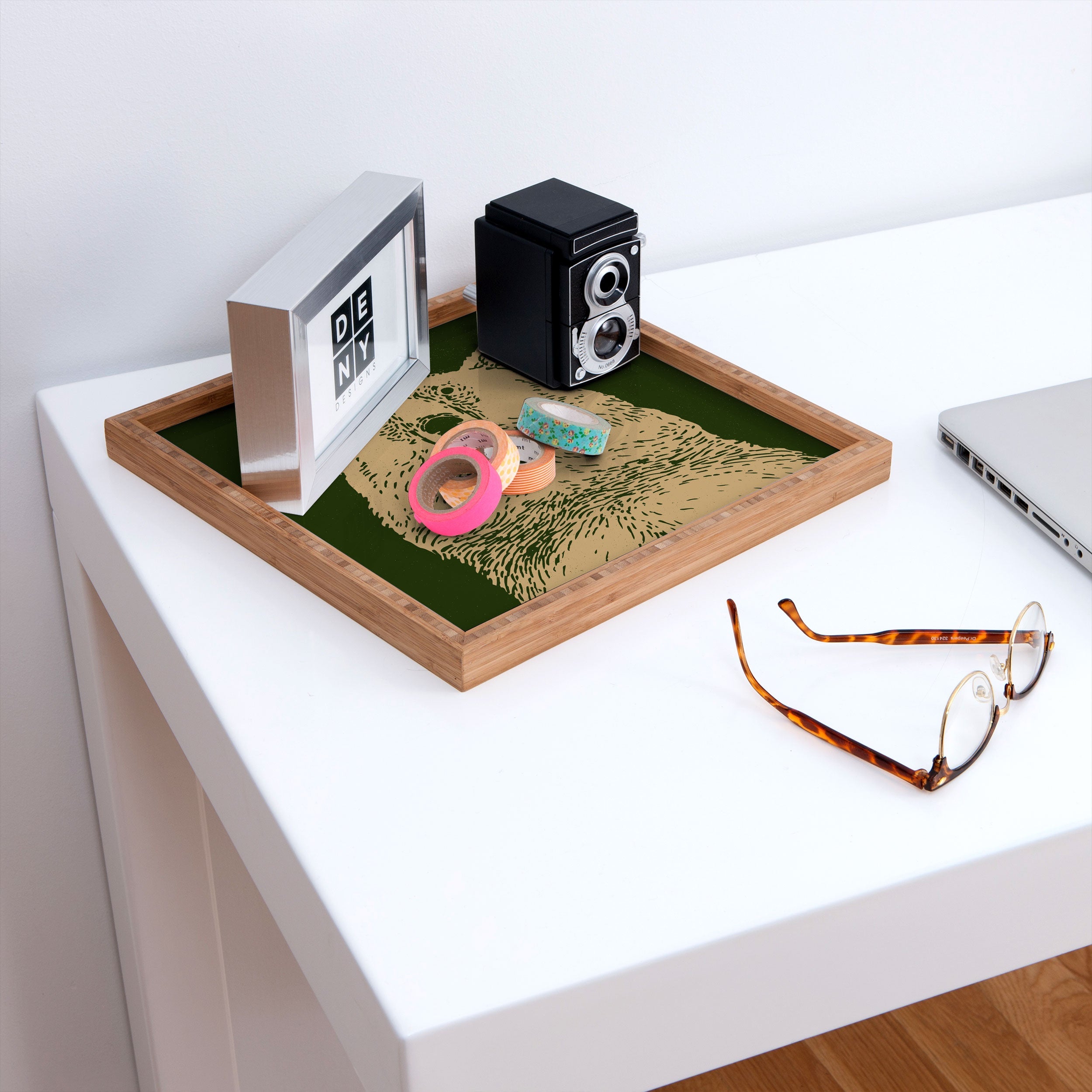 Andrew Henry Kodiak Bear Square Tray