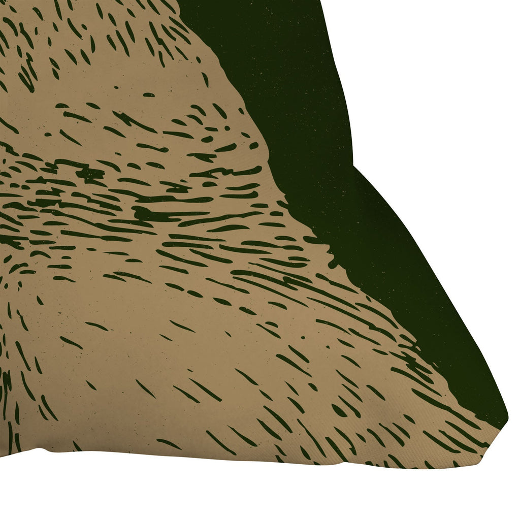 Andrew Henry Kodiak Bear Outdoor Throw Pillow