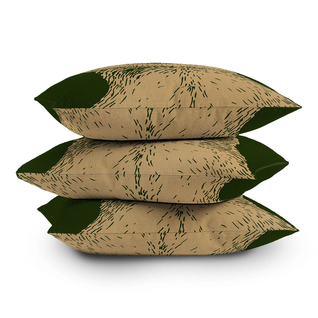 Andrew Henry Kodiak Bear Throw Pillow