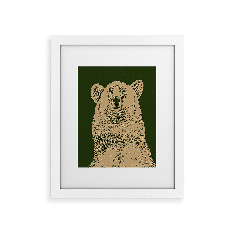 Andrew Henry Kodiak Bear Framed Art Print