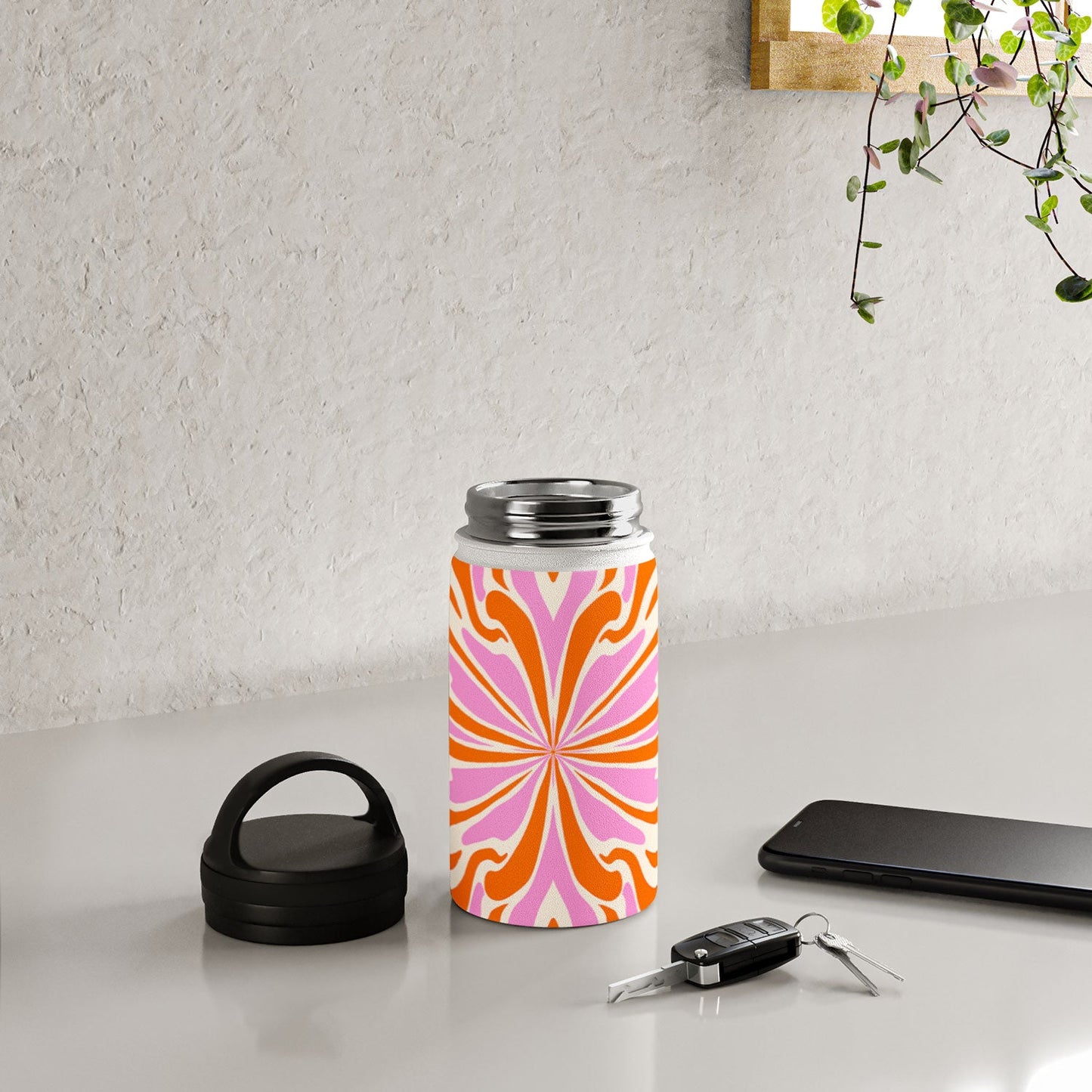 Angela Minca Abstract Symmetry Petals 2 Water Bottle