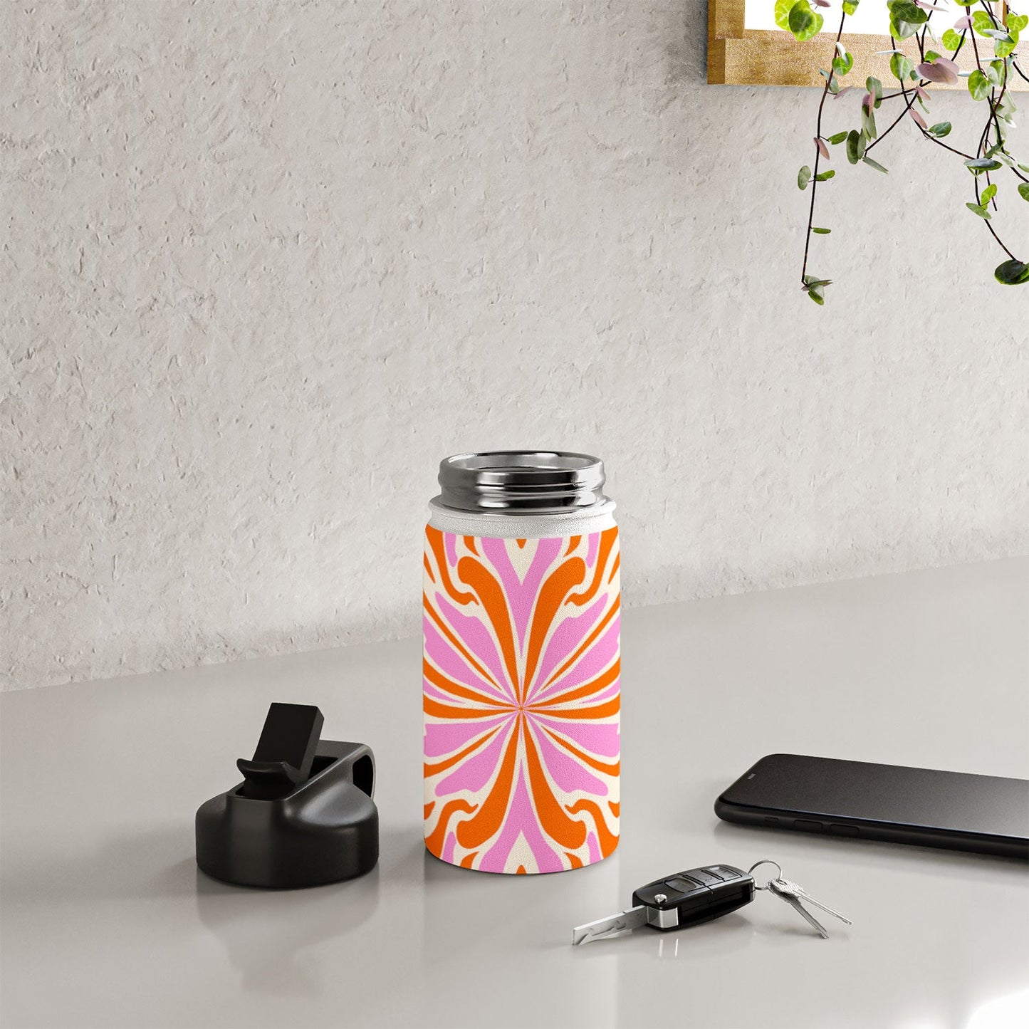 Angela Minca Abstract Symmetry Petals 2 Water Bottle