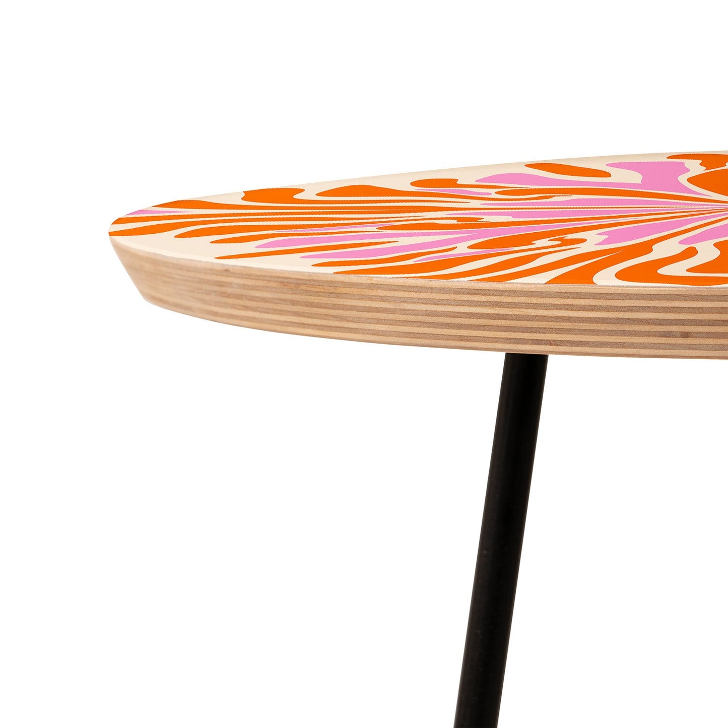 Angela Minca Abstract Symmetry Petals 2 Round Side Table