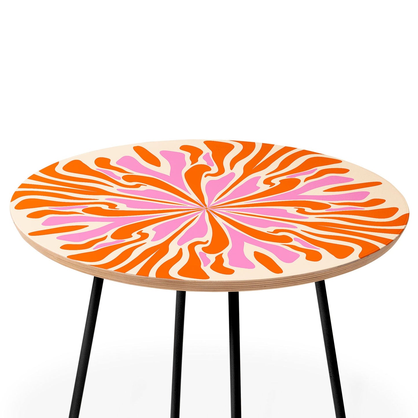 Angela Minca Abstract Symmetry Petals 2 Round Side Table