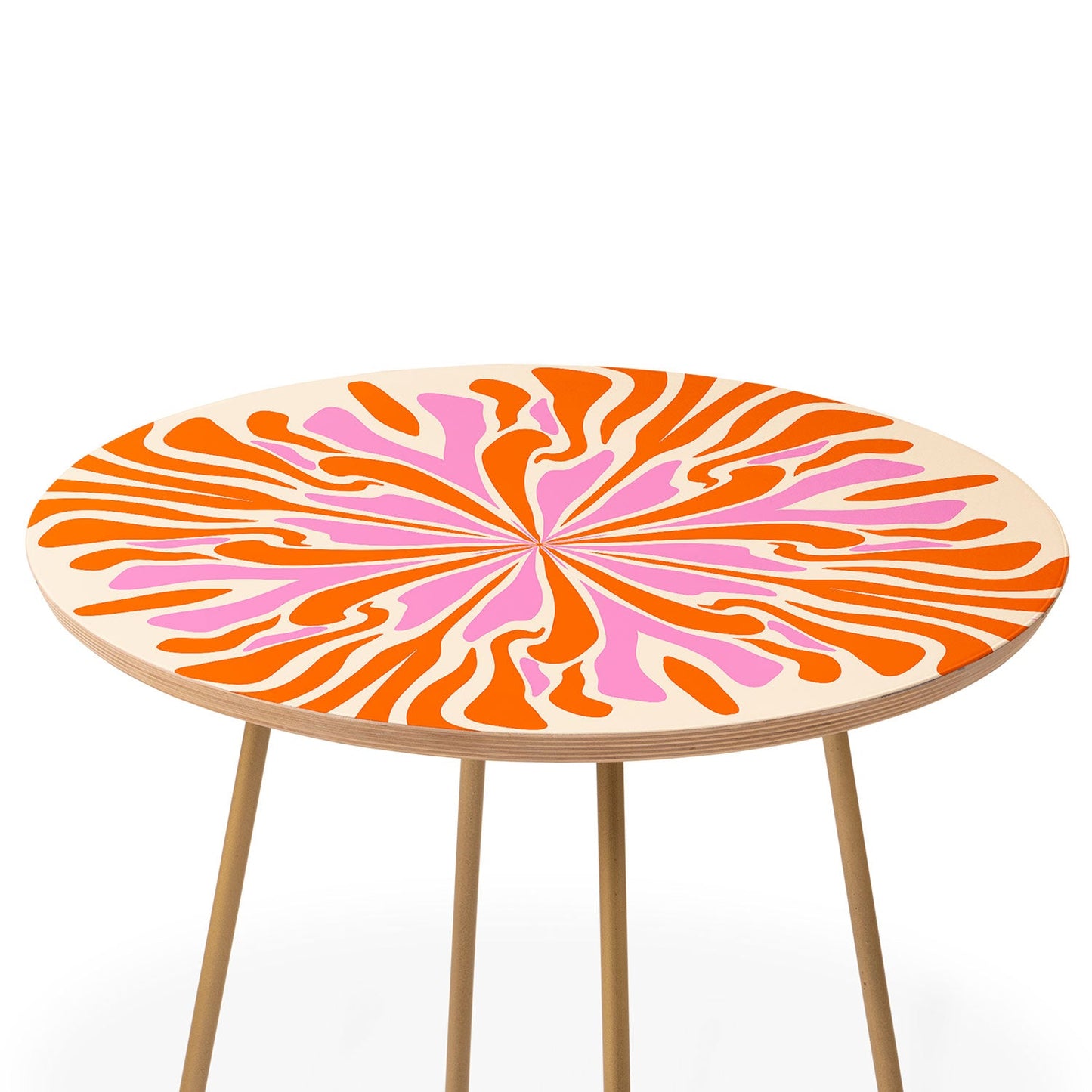 Angela Minca Abstract Symmetry Petals 2 Round Side Table