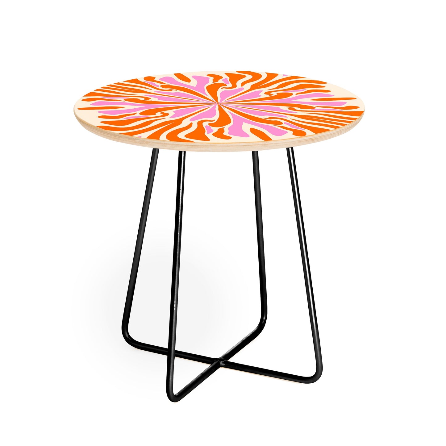Angela Minca Abstract Symmetry Petals 2 Round Side Table