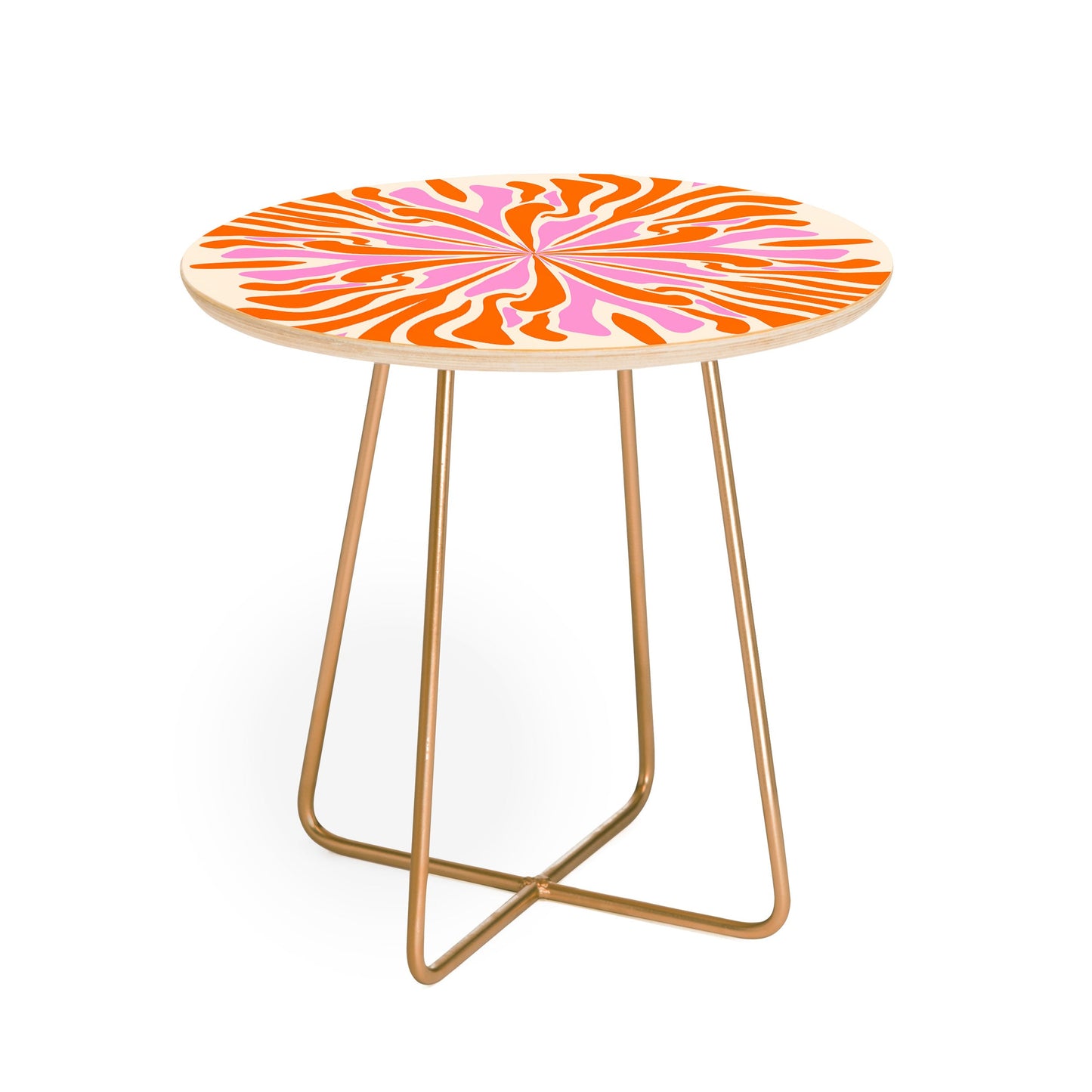 Angela Minca Abstract Symmetry Petals 2 Round Side Table