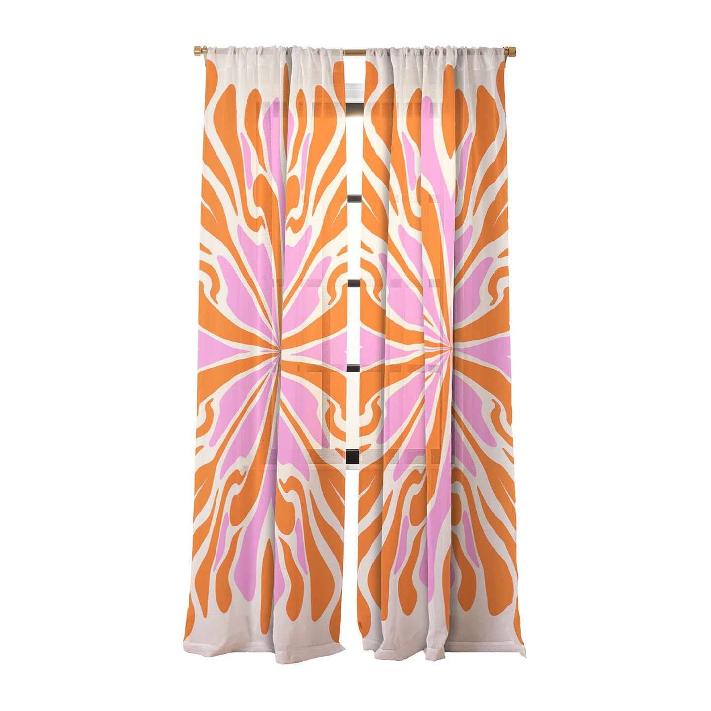 Angela Minca Abstract Symmetry Petals 2 Sheer Non Repeat