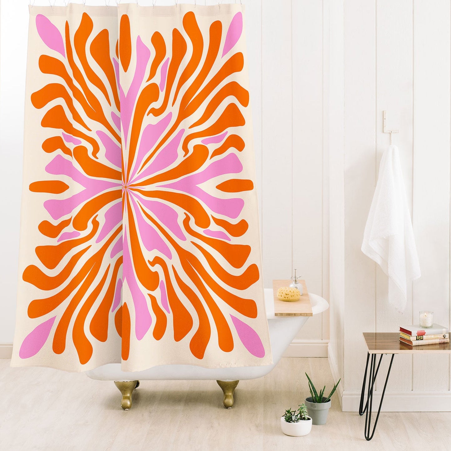 Angela Minca Abstract Symmetry Petals 2 Shower Curtain