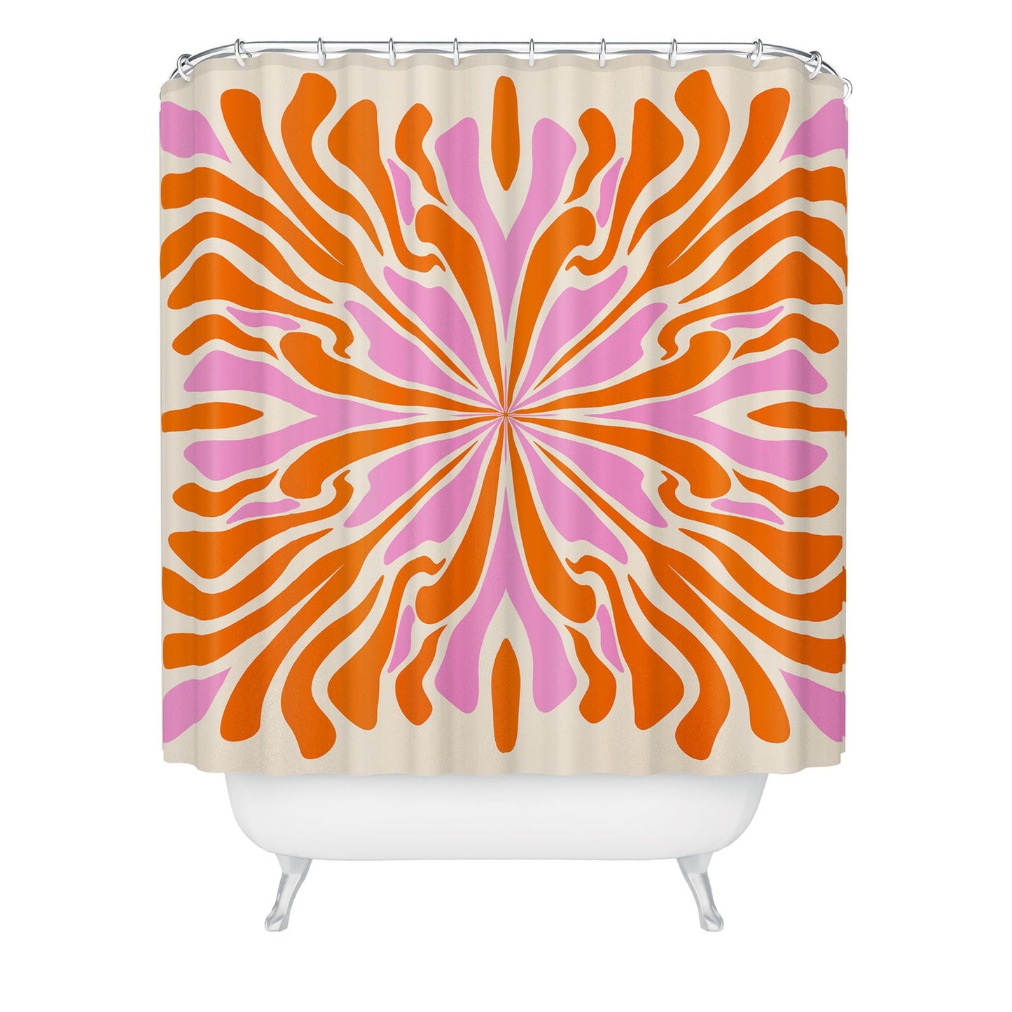 Angela Minca Abstract Symmetry Petals 2 Shower Curtain