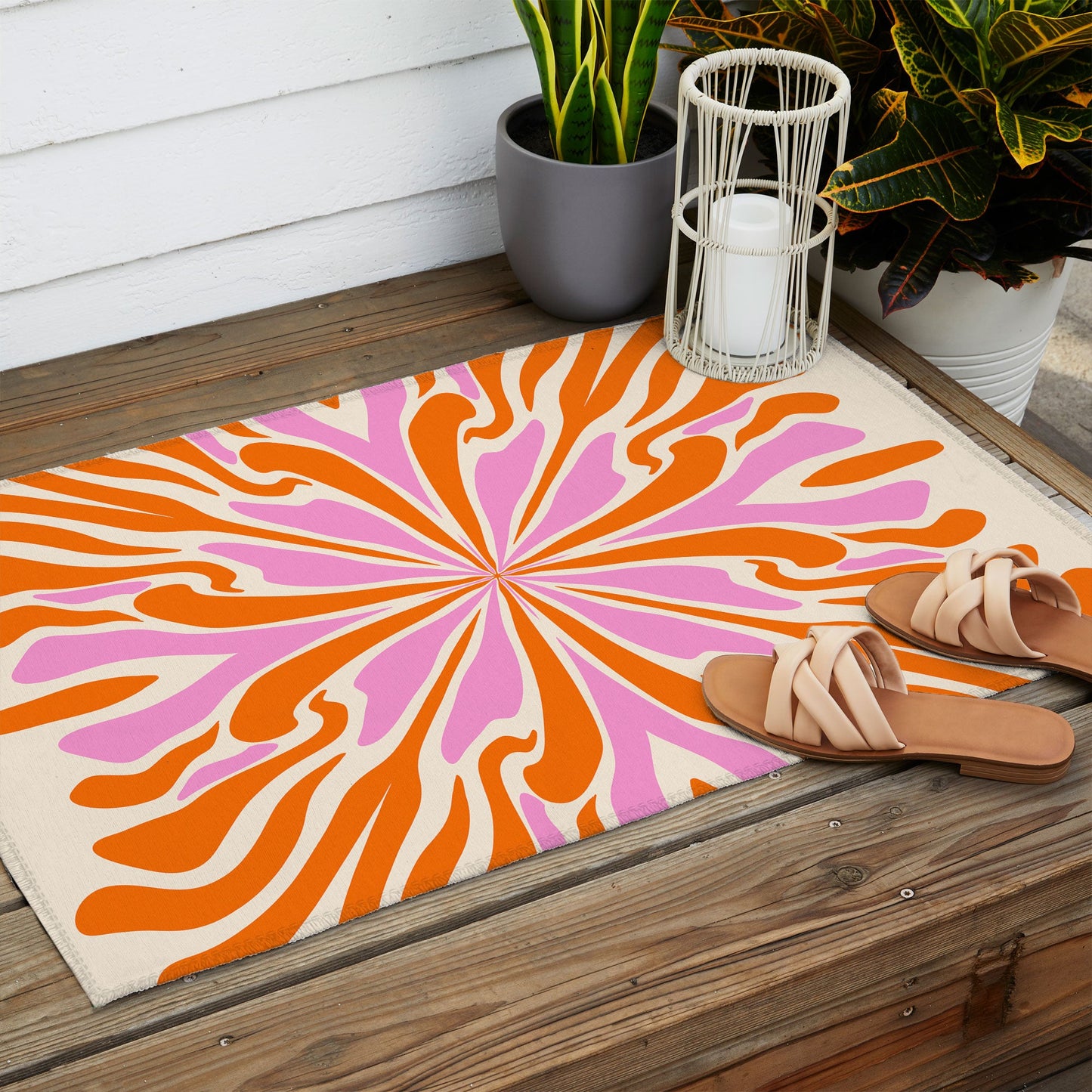 Angela Minca Abstract Symmetry Petals 2 Outdoor Rug