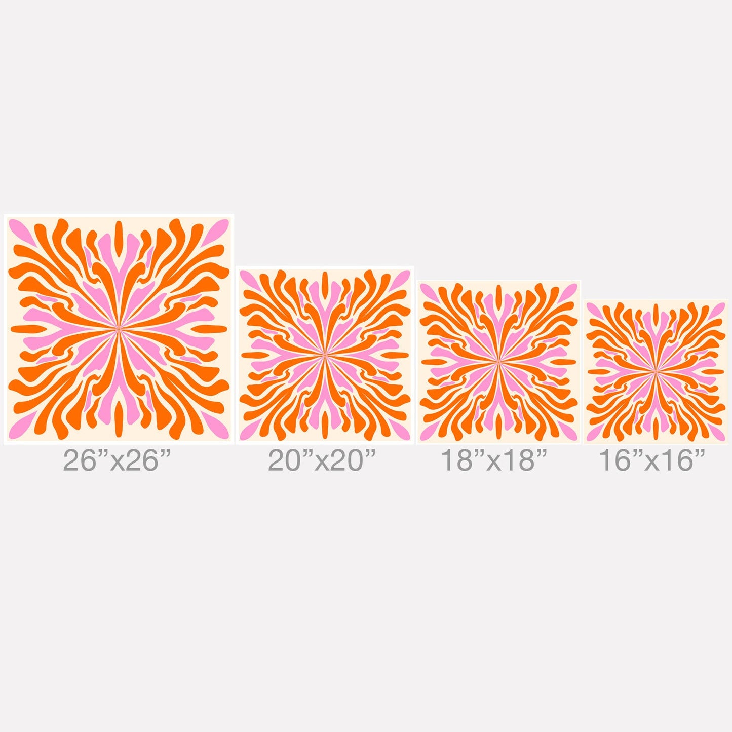 Angela Minca Abstract Symmetry Petals 2 Throw Pillow