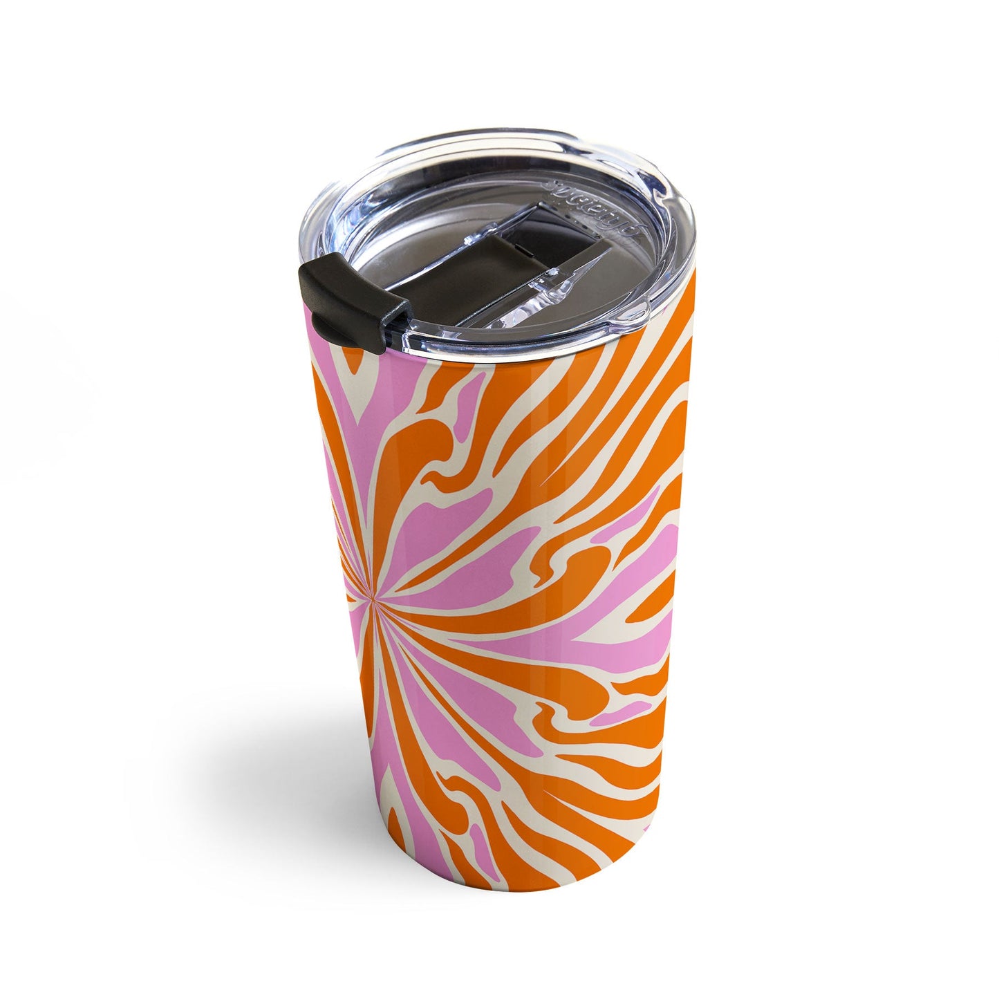 Angela Minca Abstract Symmetry Petals 2 Travel Mug