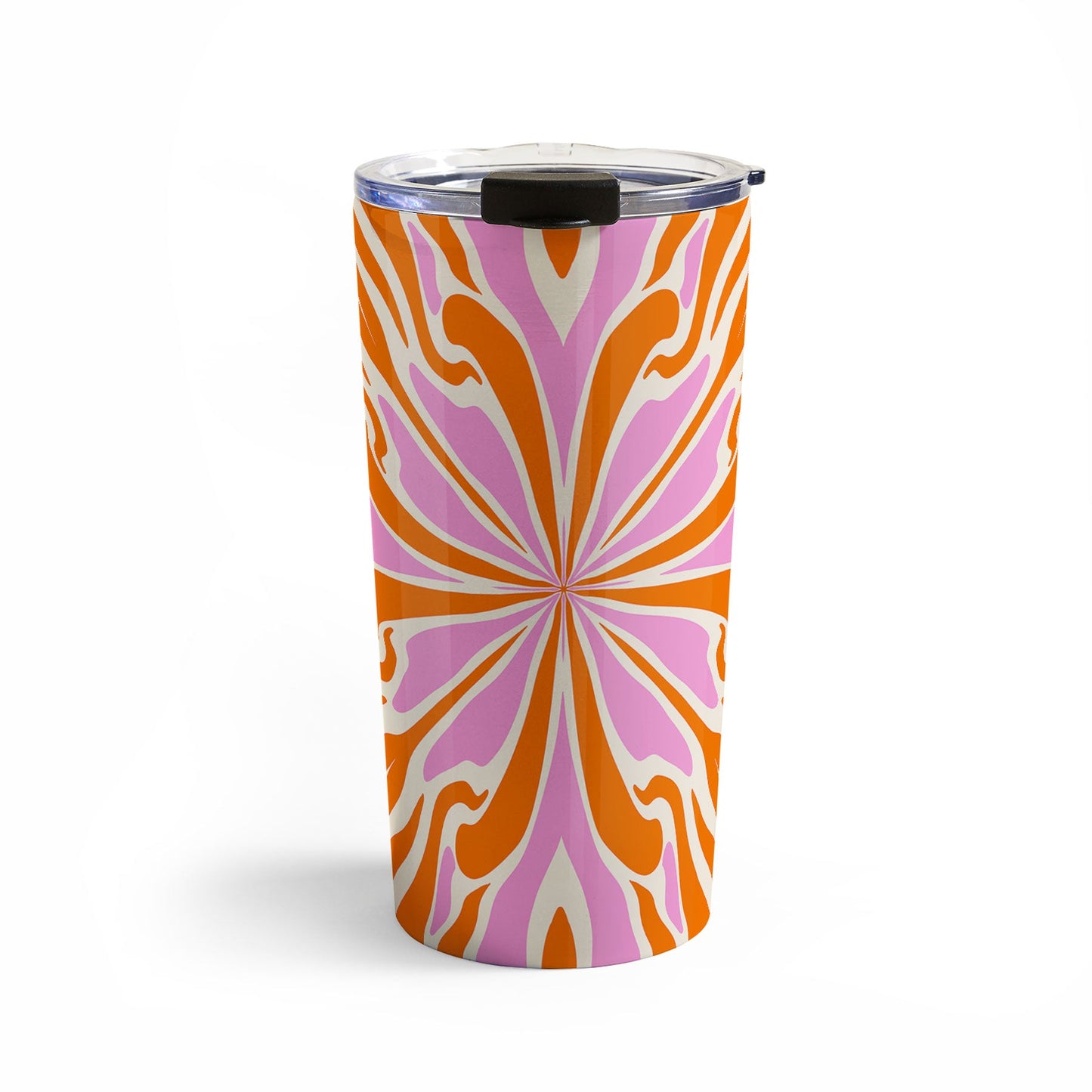 Angela Minca Abstract Symmetry Petals 2 Travel Mug