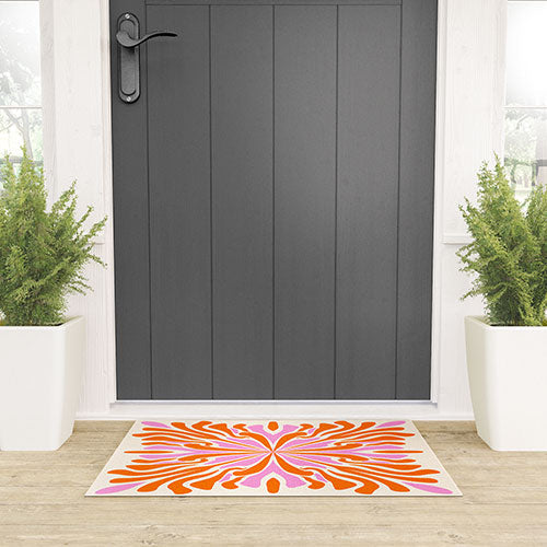 Angela Minca Abstract Symmetry Petals 2 Welcome Mat