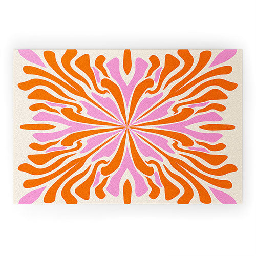 Angela Minca Abstract Symmetry Petals 2 Welcome Mat