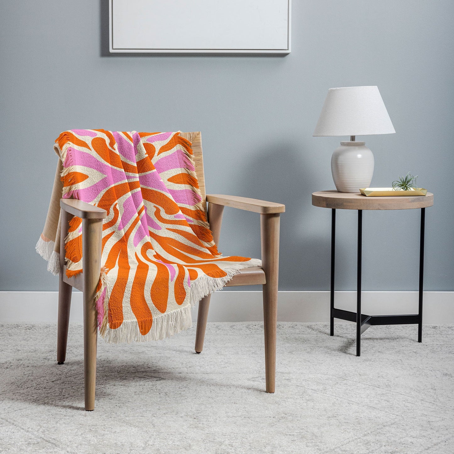 Angela Minca Abstract Symmetry Petals 2 Throw Blanket