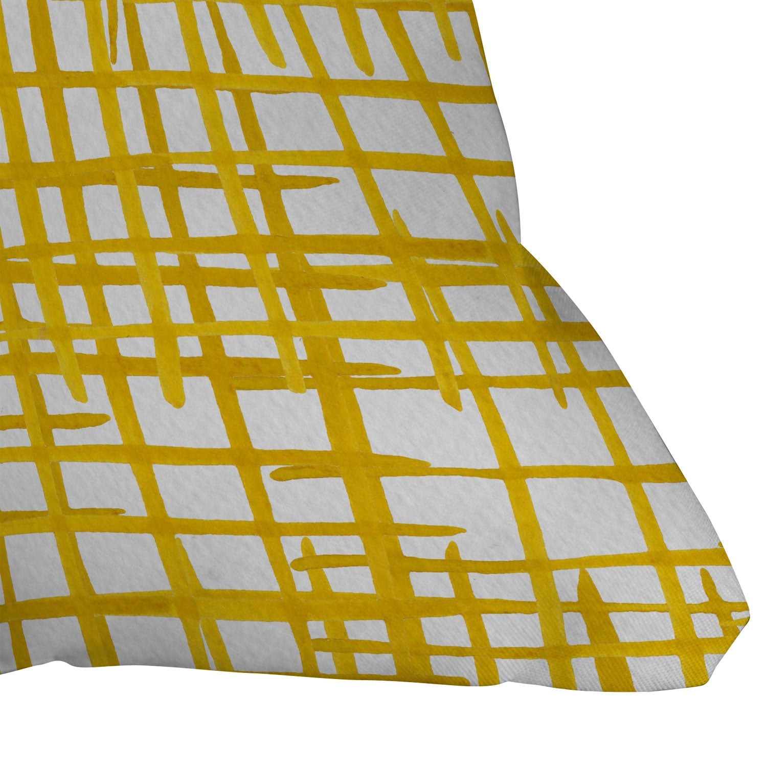 Angela Minca Yellow abstract grid Outdoor Throw Pillow