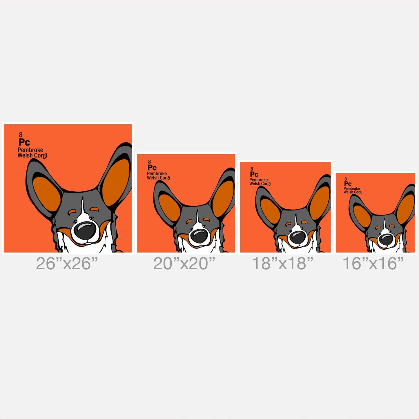 Angry Squirrel Studio Pembroke Welsh Corgi 8 Throw Pillow