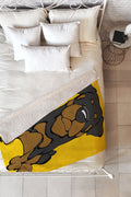 Angry Squirrel Studio Rottweiler 36 Fleece Throw Blanket