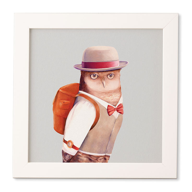 Animal Crew Travel Owl Framed Wall Art