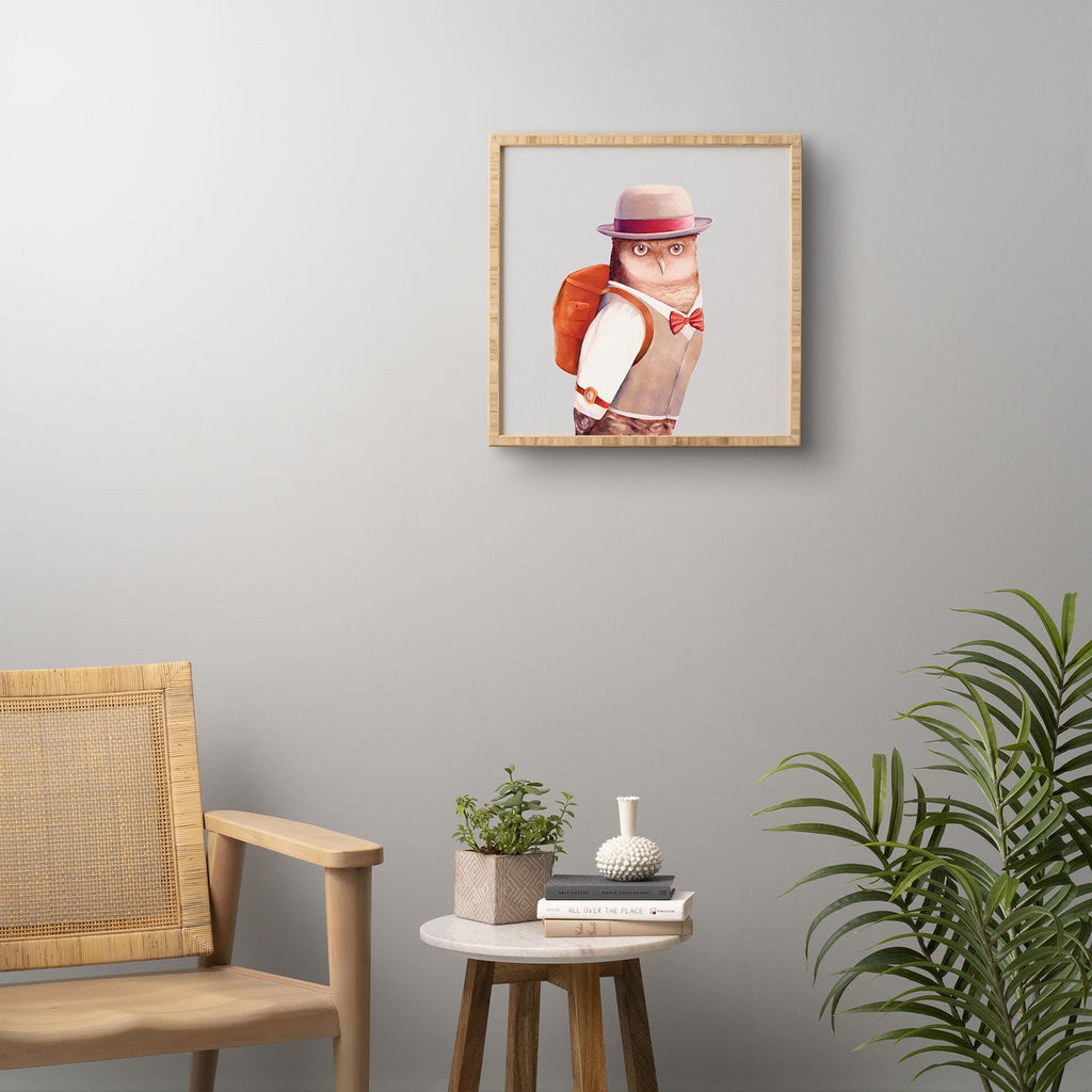 Animal Crew Travel Owl Framed Wall Art