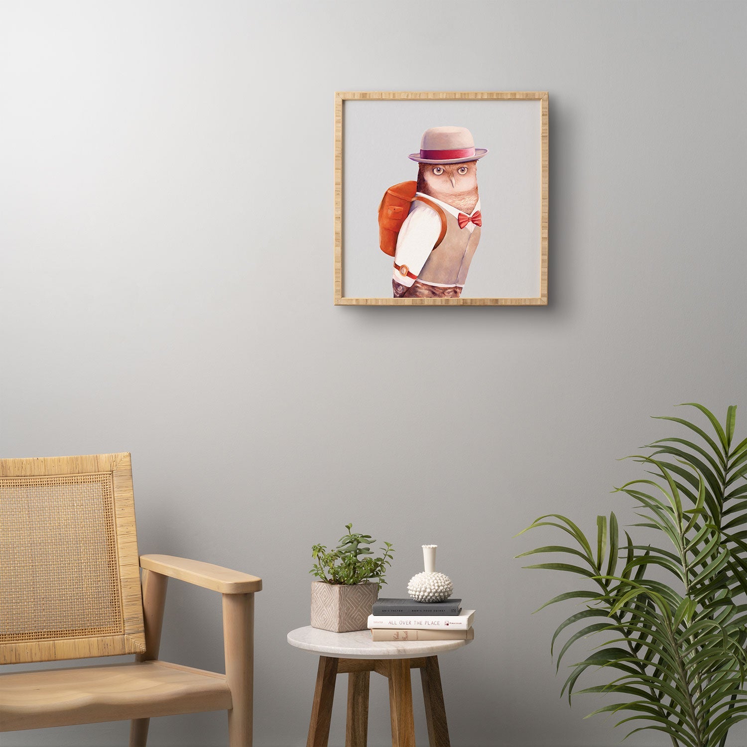 Animal Crew Travel Owl Framed Wall Art