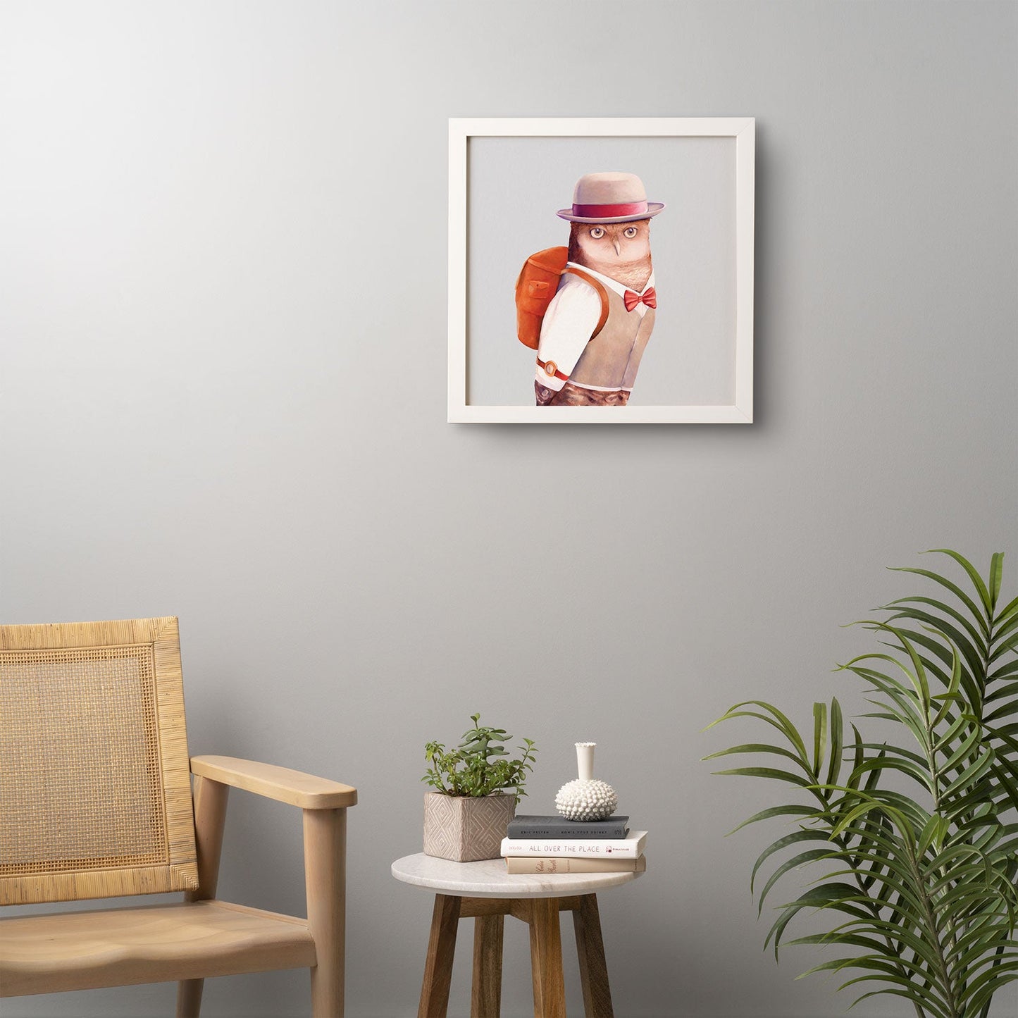 Animal Crew Travel Owl Framed Wall Art