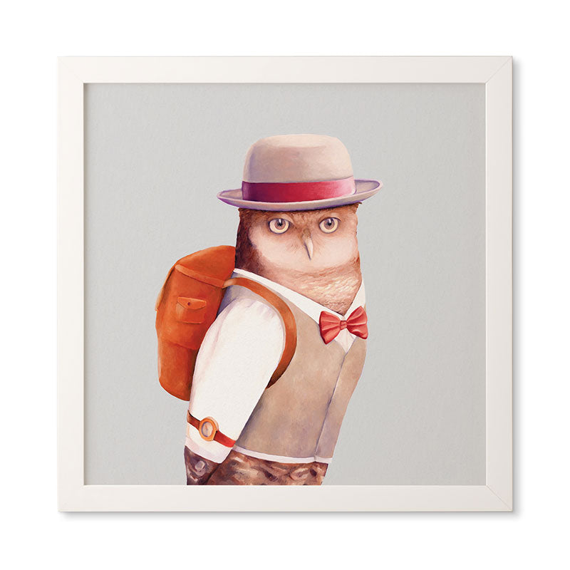 Animal Crew Travel Owl Framed Wall Art