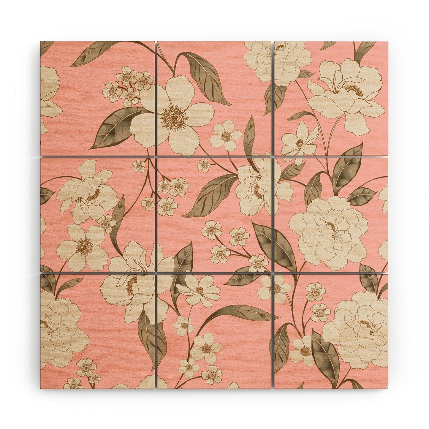 Gabriela Fuente Roberta in Pink Wood Wall Mural