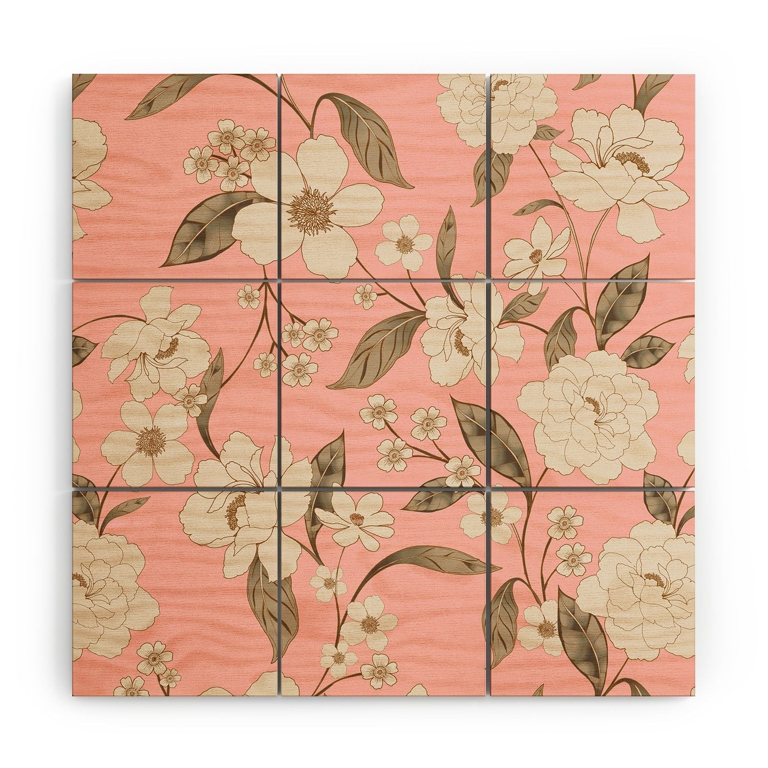 Gabriela Fuente Roberta in Pink Wood Wall Mural