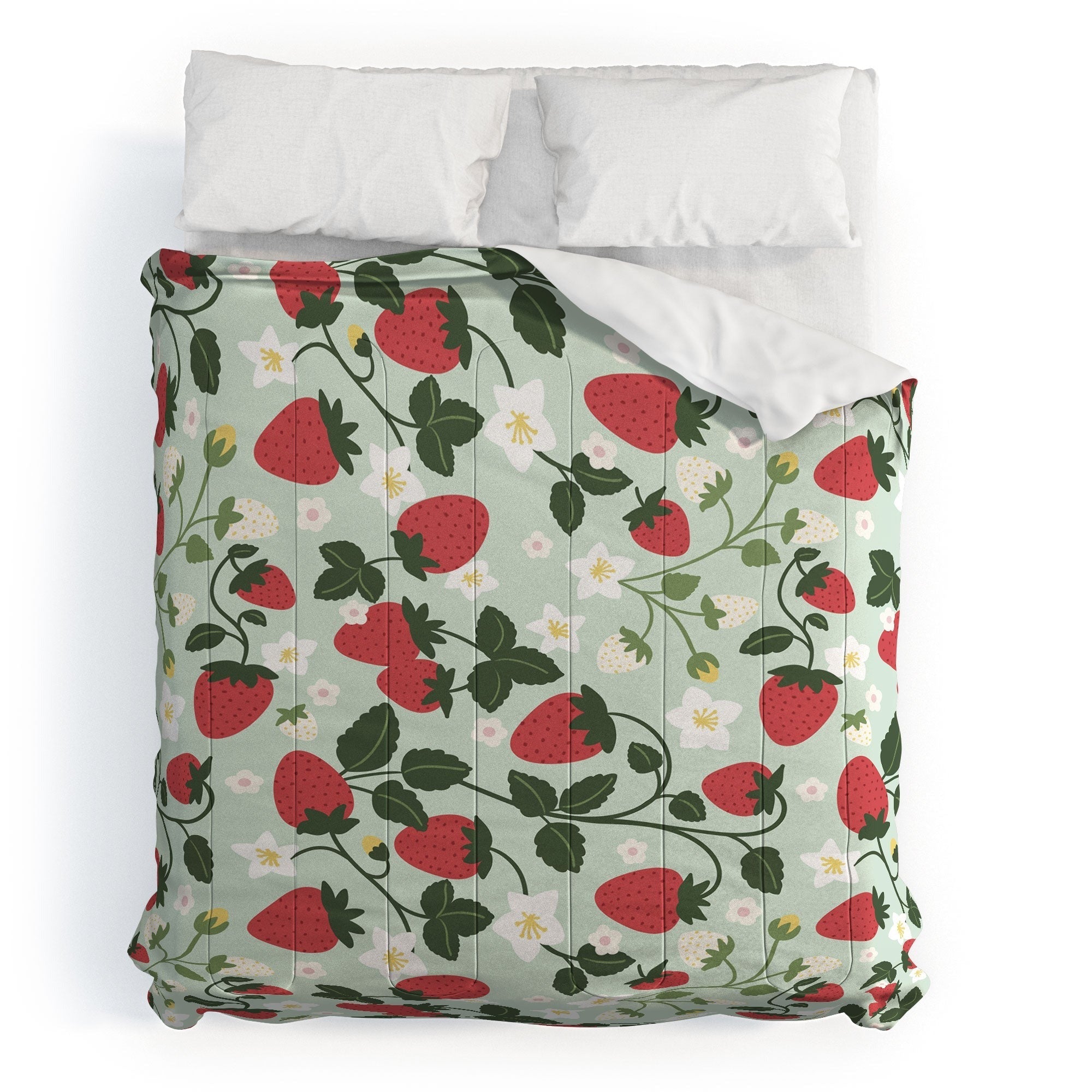 Design by Spark Strawberry Florals Fields Comforter