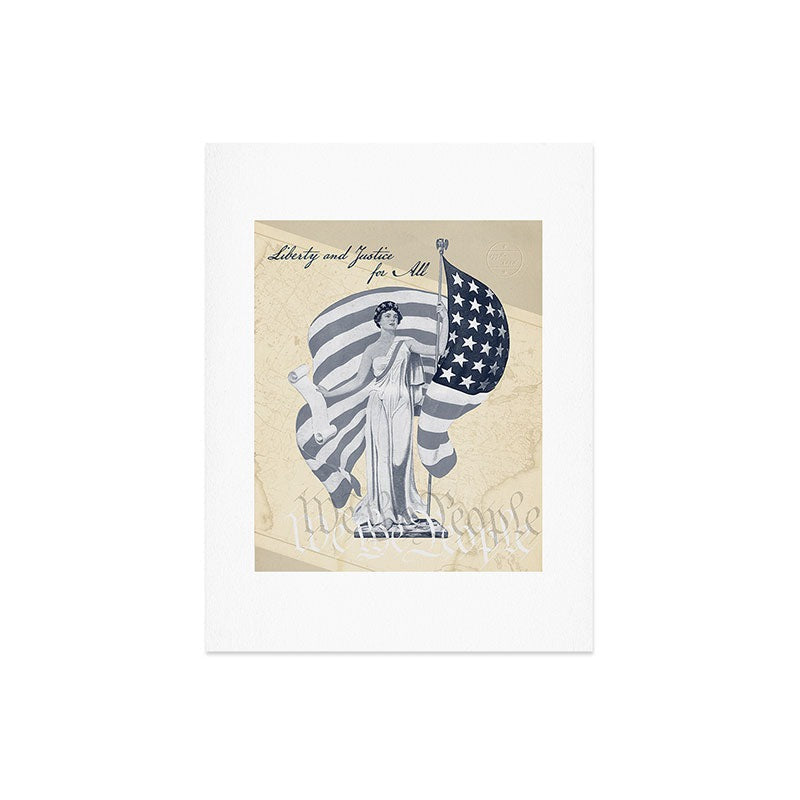 DENY Designs Liberty and Justice Woman Art Print