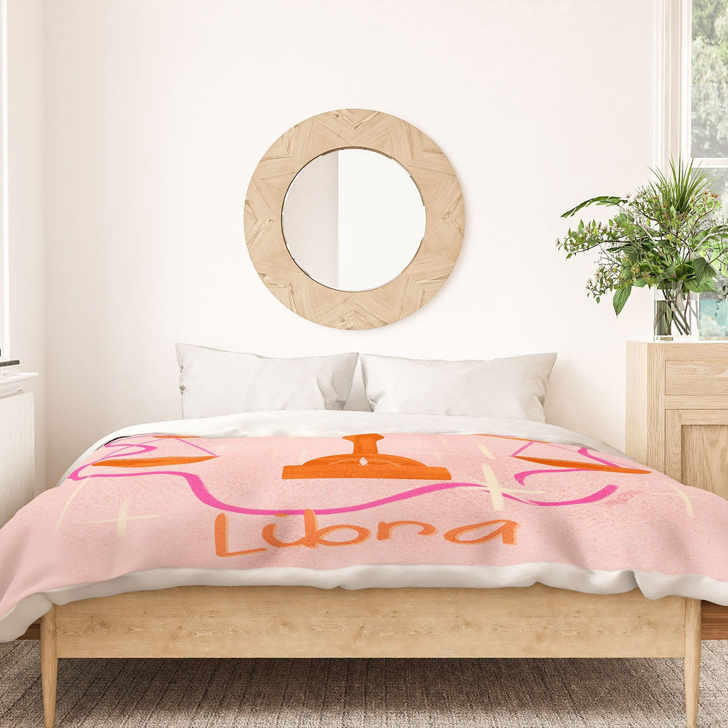 Little Om Zodiac Signs Libra Duvet Cover