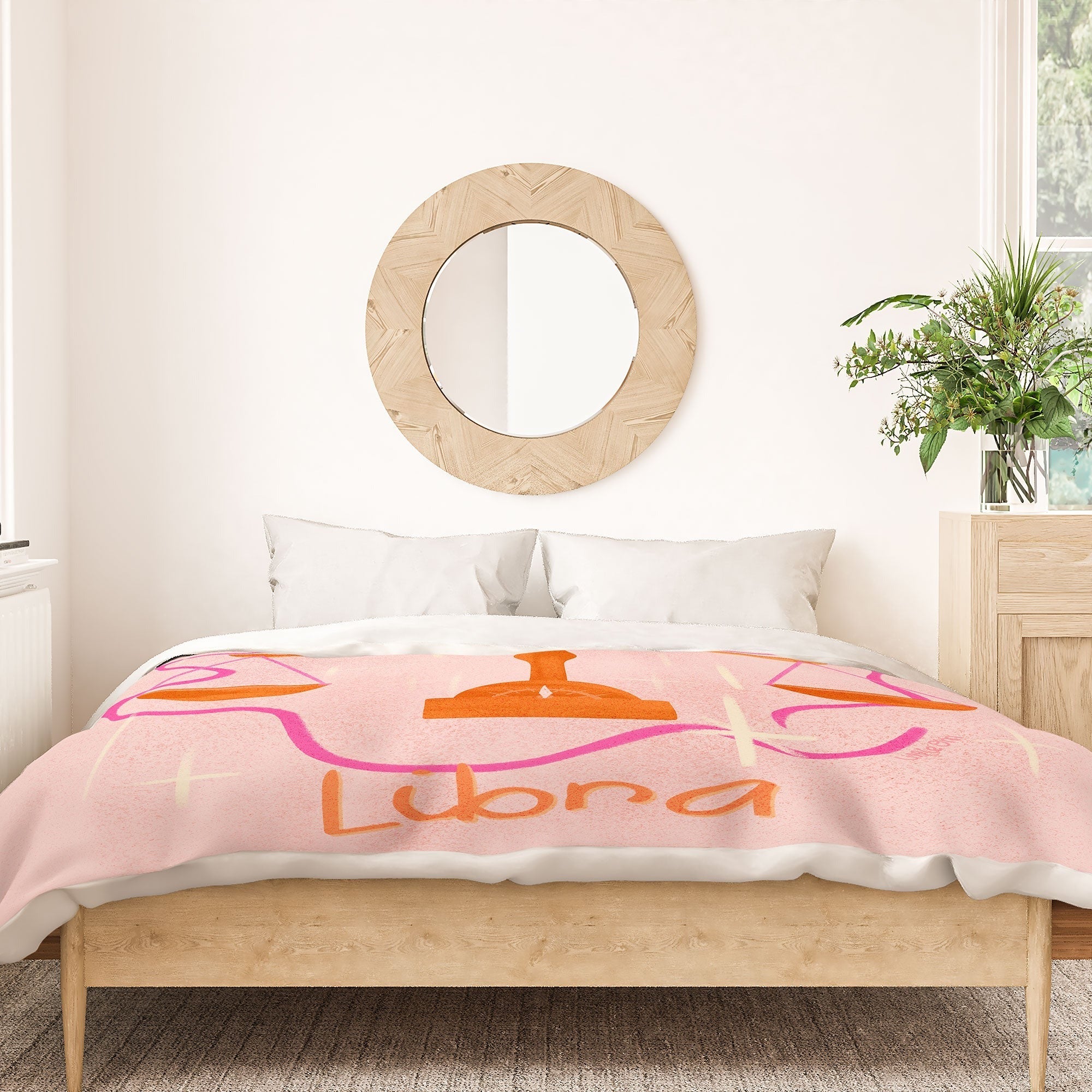 Little Om Zodiac Signs Libra Duvet Cover