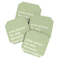 April Lane Art Green Dream I Coaster Set