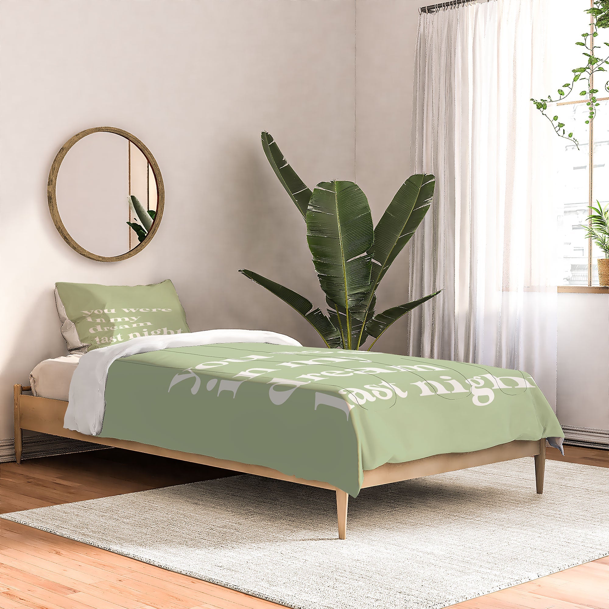 April Lane Art Green Dream I Comforter