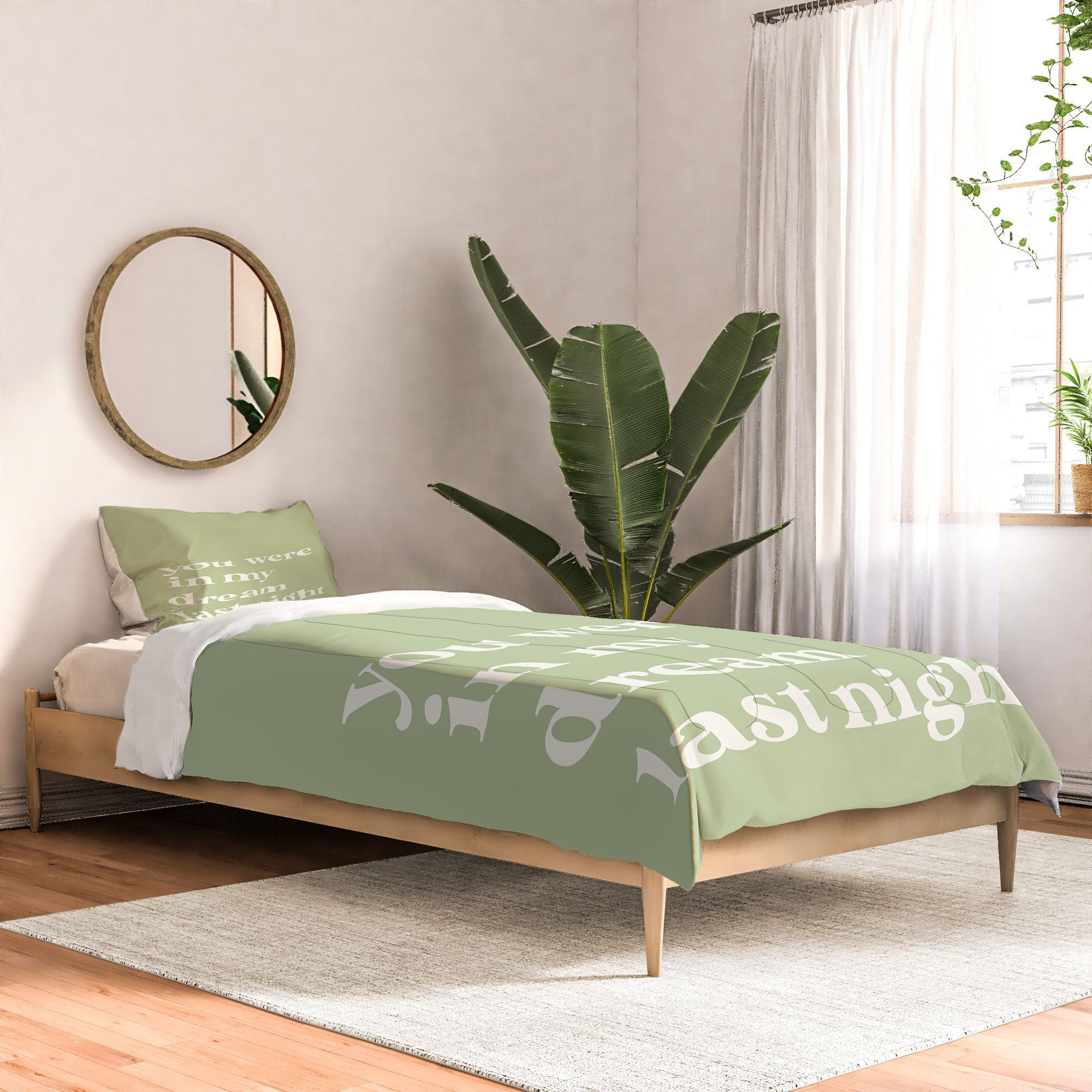 April Lane Art Green Dream I Comforter