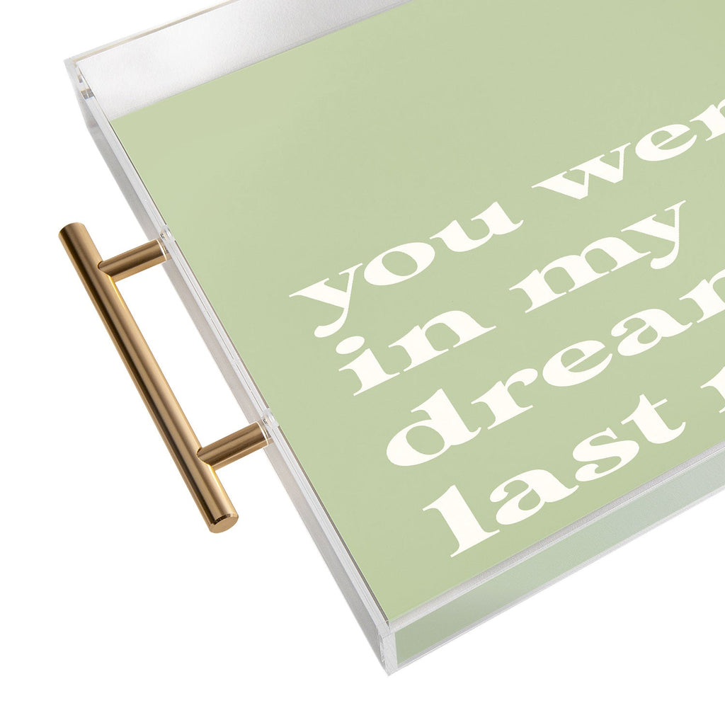 April Lane Art Green Dream I Acrylic Tray