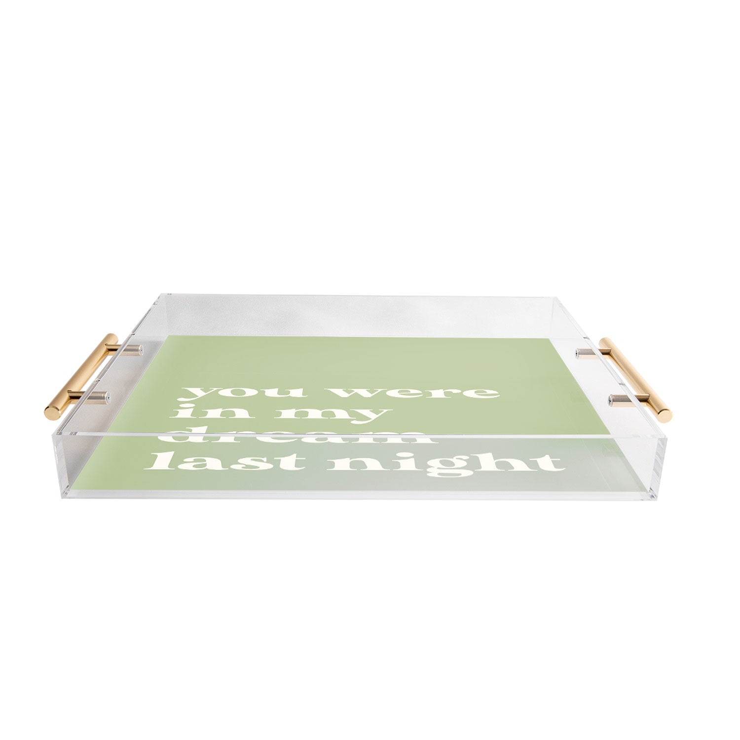 April Lane Art Green Dream I Acrylic Tray