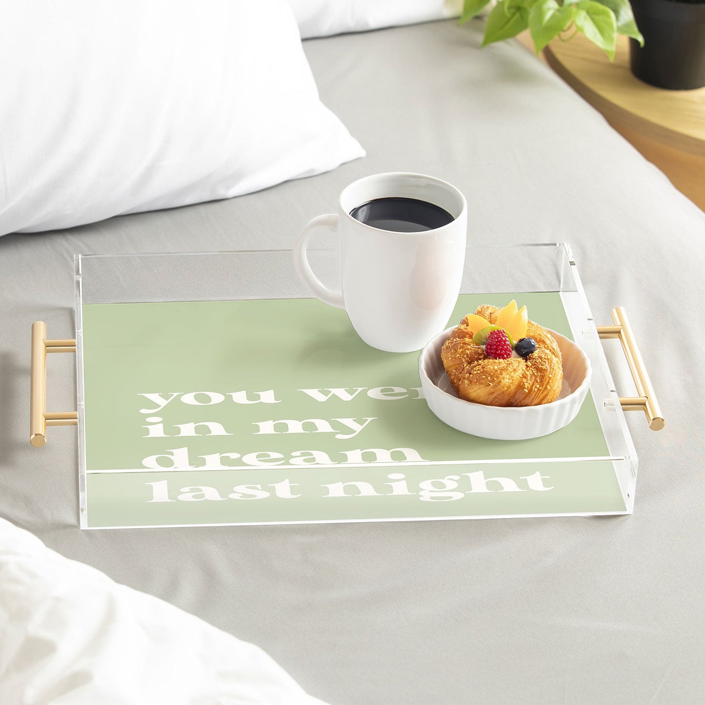 April Lane Art Green Dream I Acrylic Tray