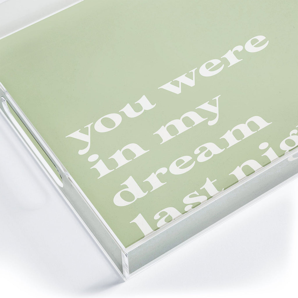 April Lane Art Green Dream I Acrylic Tray