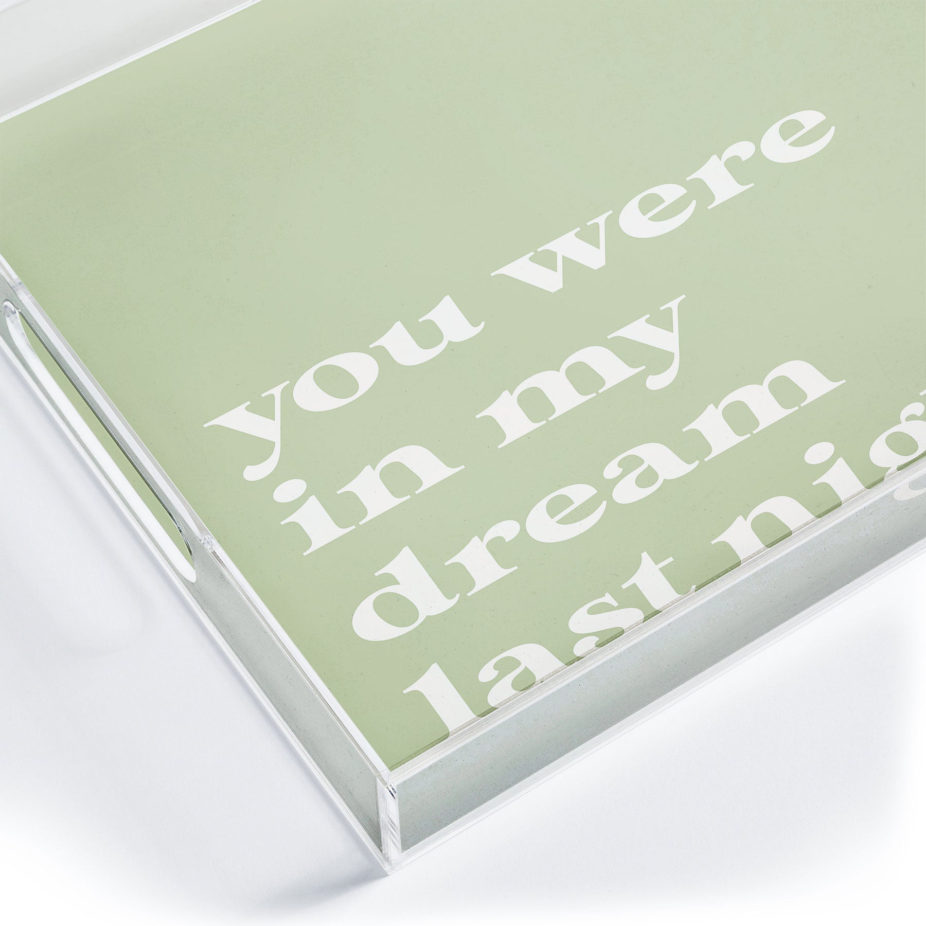 April Lane Art Green Dream I Acrylic Tray