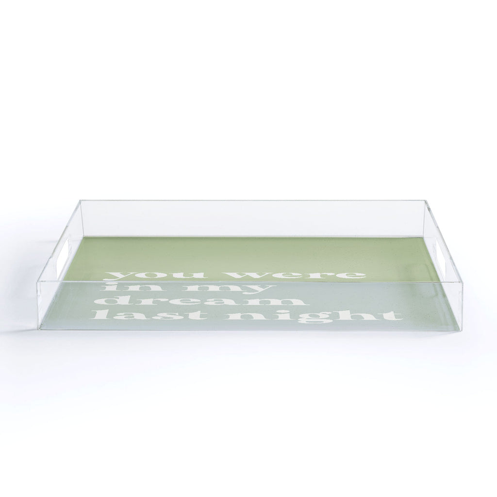April Lane Art Green Dream I Acrylic Tray