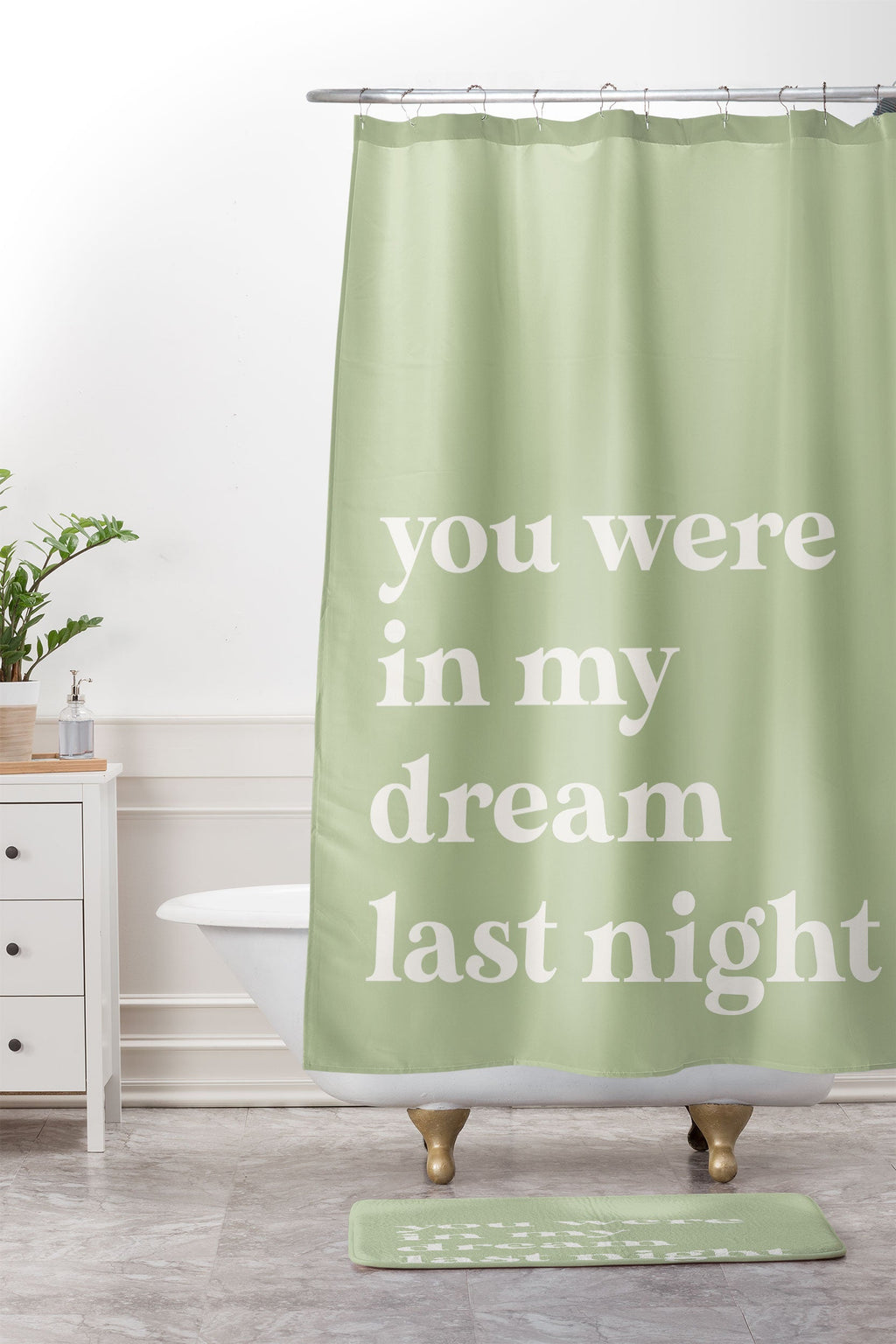 April Lane Art Green Dream I Memory Foam Bath Mat