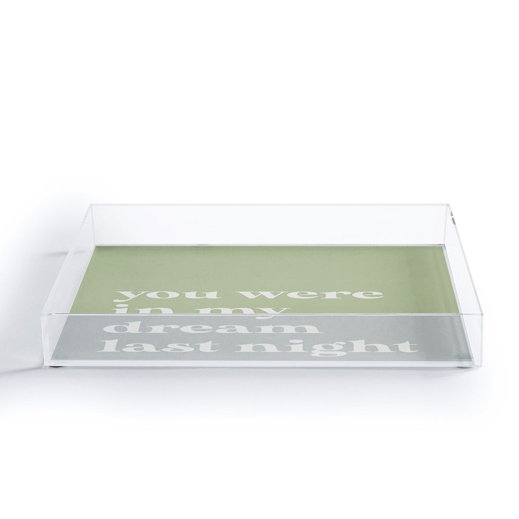 April Lane Art Green Dream I Acrylic Tray